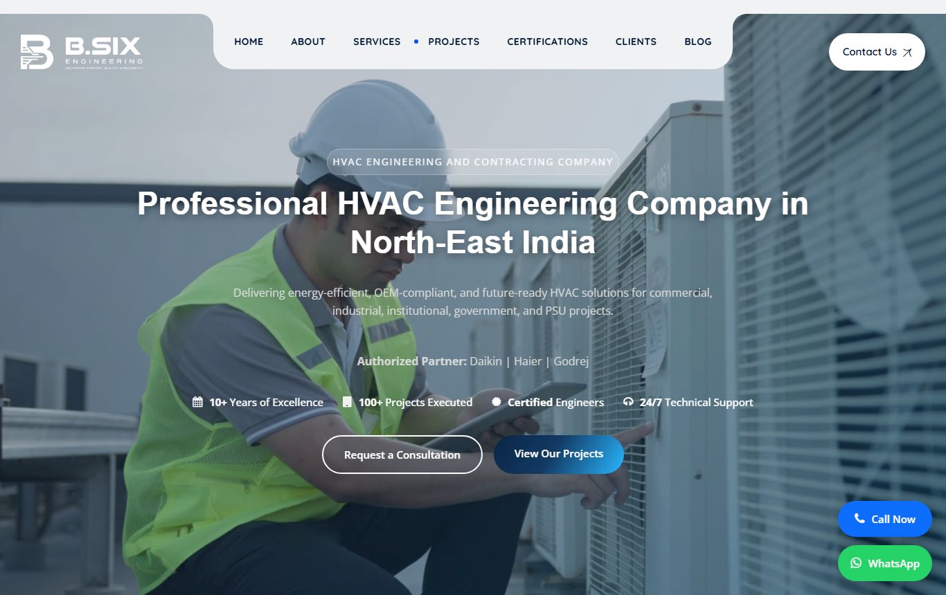 B.SIX Engineering Desktop Website